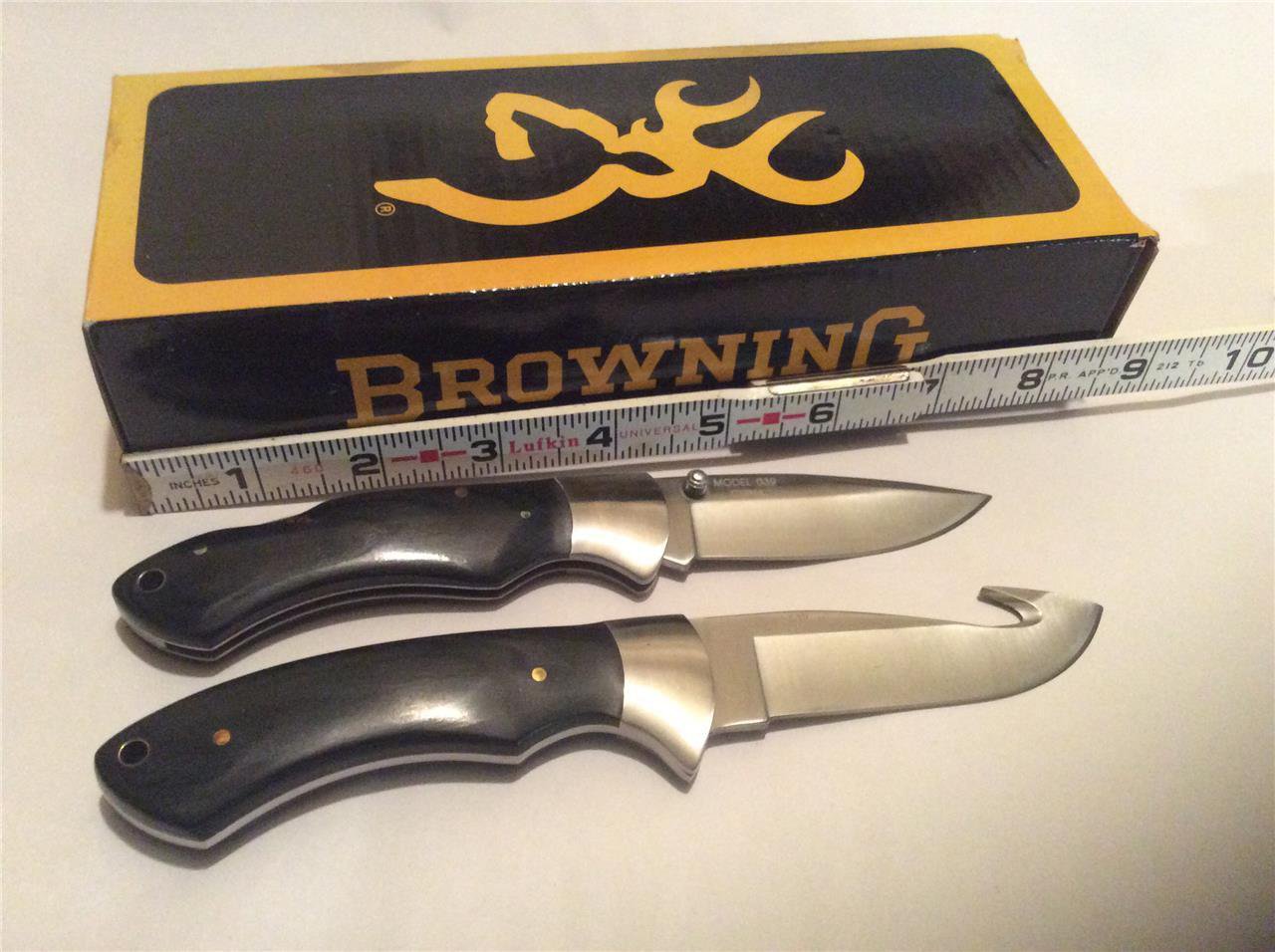 Browning Hunting Knife Set Folder Fixed Blade SHEATH NOT INCLUDED 322039