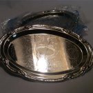 Set of 10 Hors d'oeuvre Oval Tray Platter Silver Finish 9-3/8 x 6-3/8 KT404S