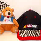 NASCAR Lot: BEAR Bean Bag & Cap! NEW!
