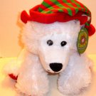 Christmas Polar Bear Plush! Sugar Loaf STUFFED GREEN! NEW!