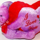 BEAR Plush with Velour I Love You Hart! STUFFED GREEN!