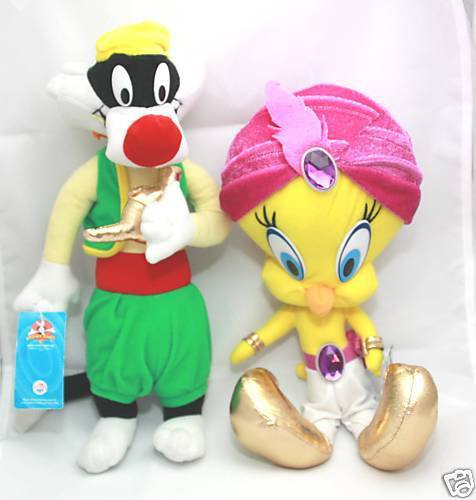 Ali Baba Sylvester & Tweety Plush Set! Looney Tunes!