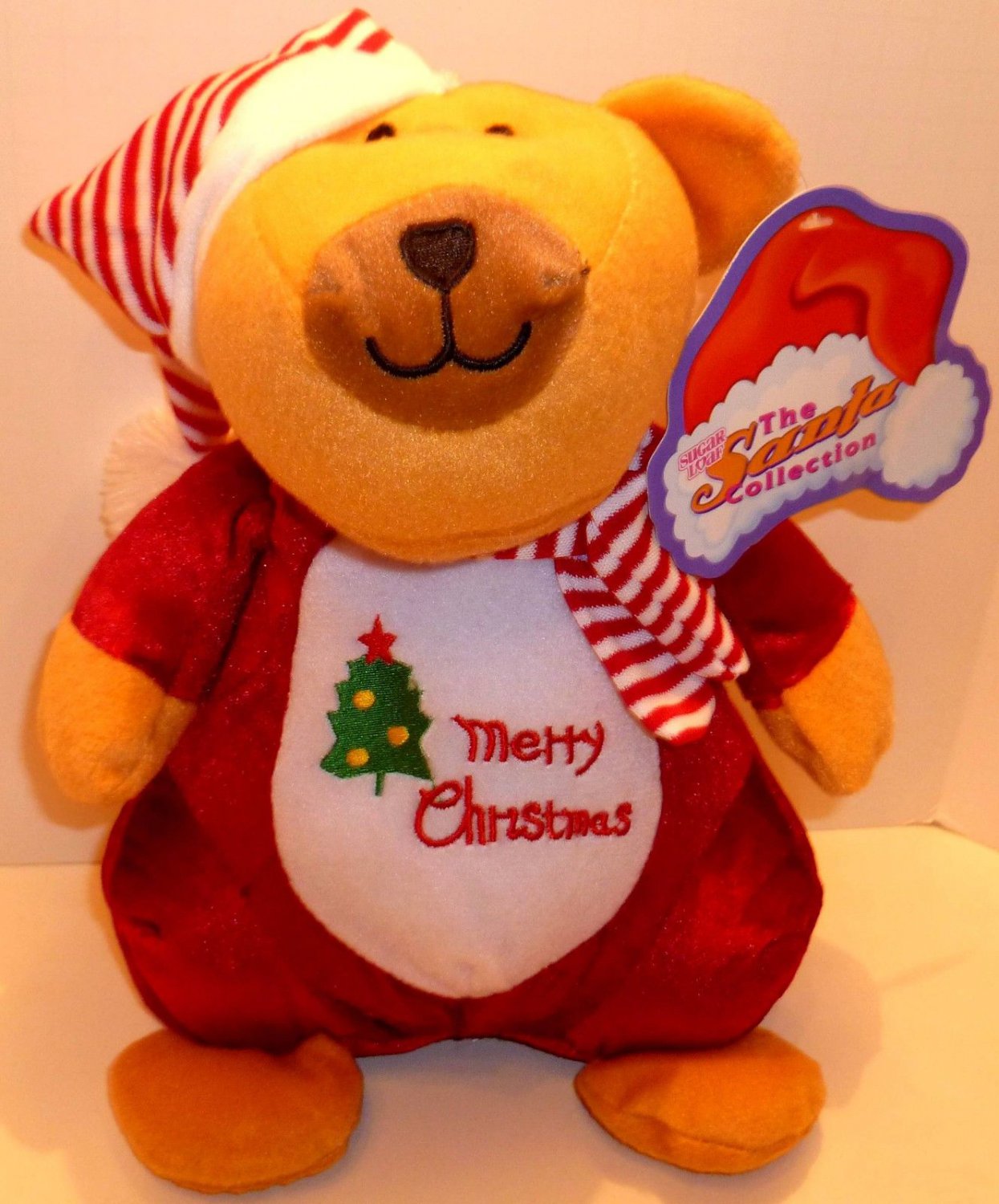 Merry Christmas Teddy Bear Plush! Sugar Loaf! NEW!