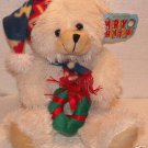 Kuddle Me Toys Christmas White Bear Plush with Wreath!
