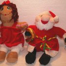 Kuddle Me Toys Santa & Ginger Bread Woman Lot! New!