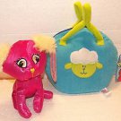 Fancy Pink Puppy Dog & Lamb Pillow Purse! NEW!