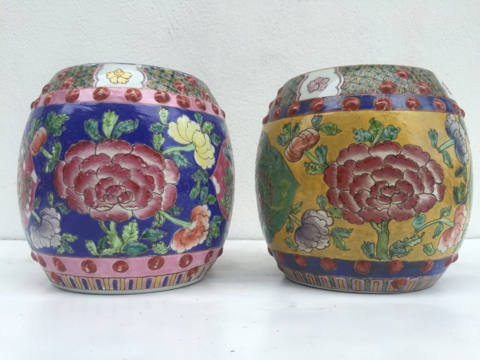 ONE PAIR Nyonya Stool 200mm Chair Bench Phoenix Chinese Porcelain Furniture