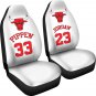Chicago Bulls pair of car seat Covers customizable