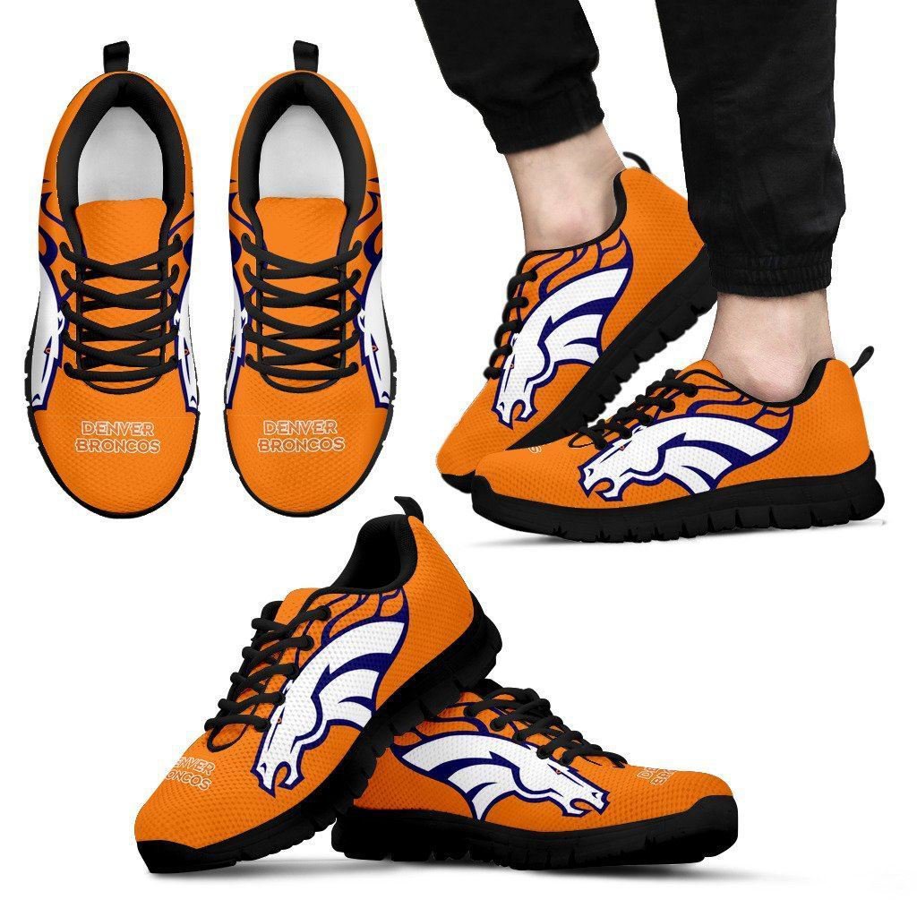 Denver Broncos Fan Custom Unofficial Running Black Shoes/Sneakers ...