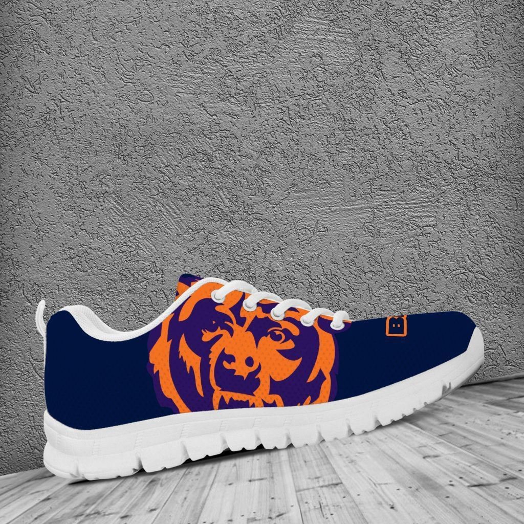 Chicago Bears Fan Custom Unofficial Running Black Shoes/Sneakers