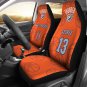 Oklahoma City Thunder orange pair of car seat Covers customizable