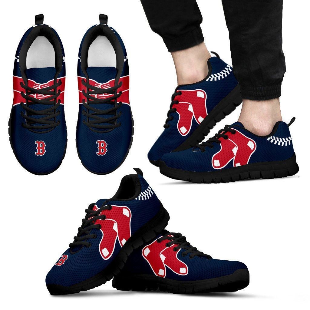 Boston Red Sox Fan Custom Unofficial Running Black Shoes Sneakers