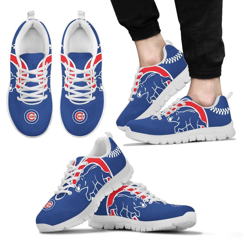 Chicago Cubs Fan Custom Unofficial Running Black Shoes Sneakers
