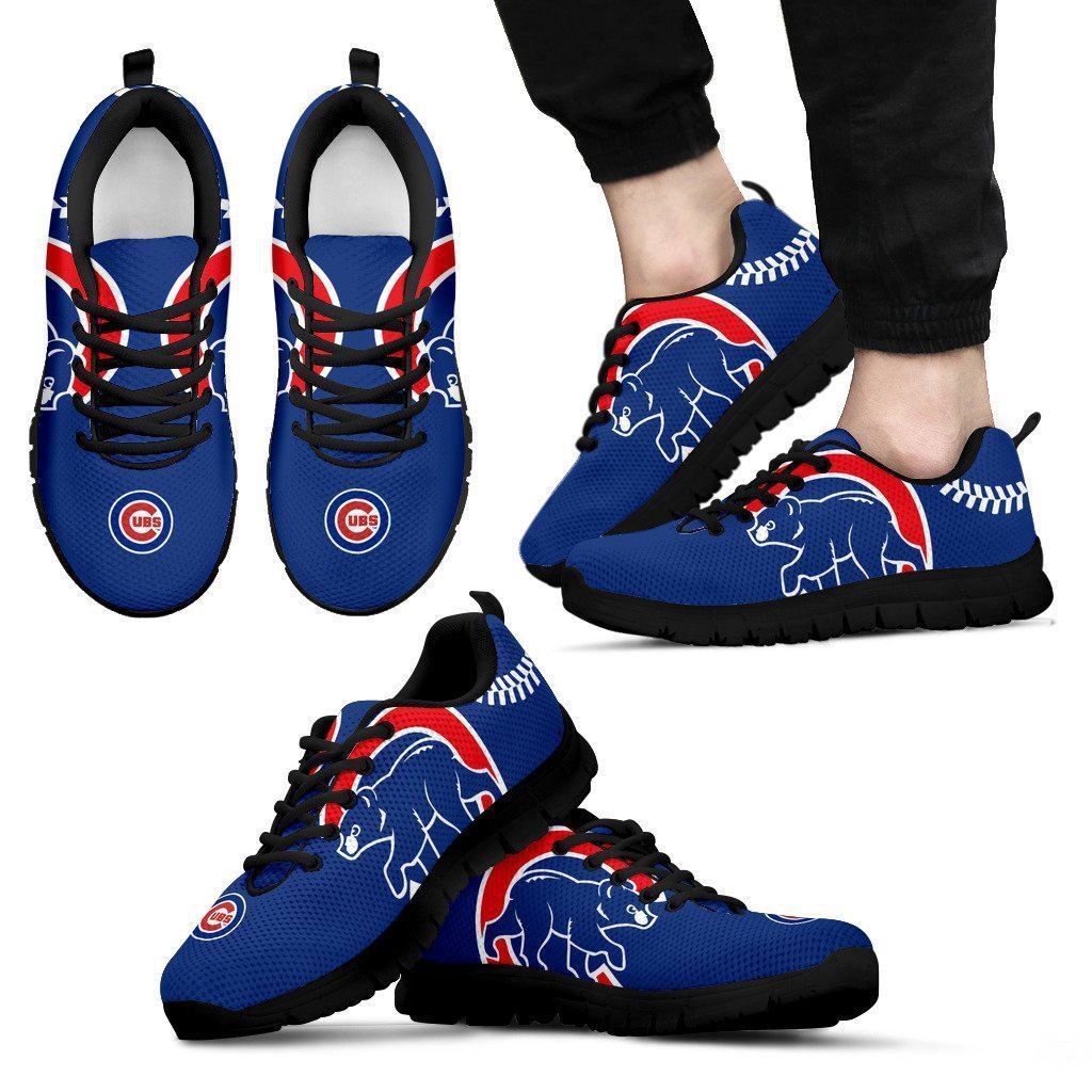 Chicago Cubs Fan Custom Unofficial Running Black Shoes Sneakers