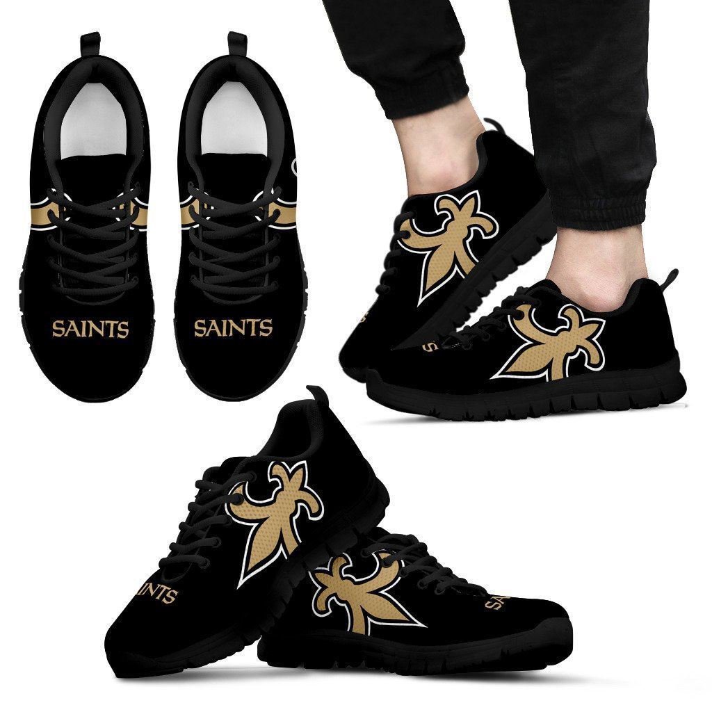 New Orleans Saints Fan Custom Unofficial Running Black Shoes Sneakers ...