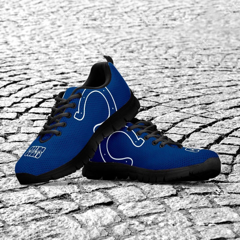 Indianapolis Colts Fan Custom Unofficial Running Black Shoes Sneakers