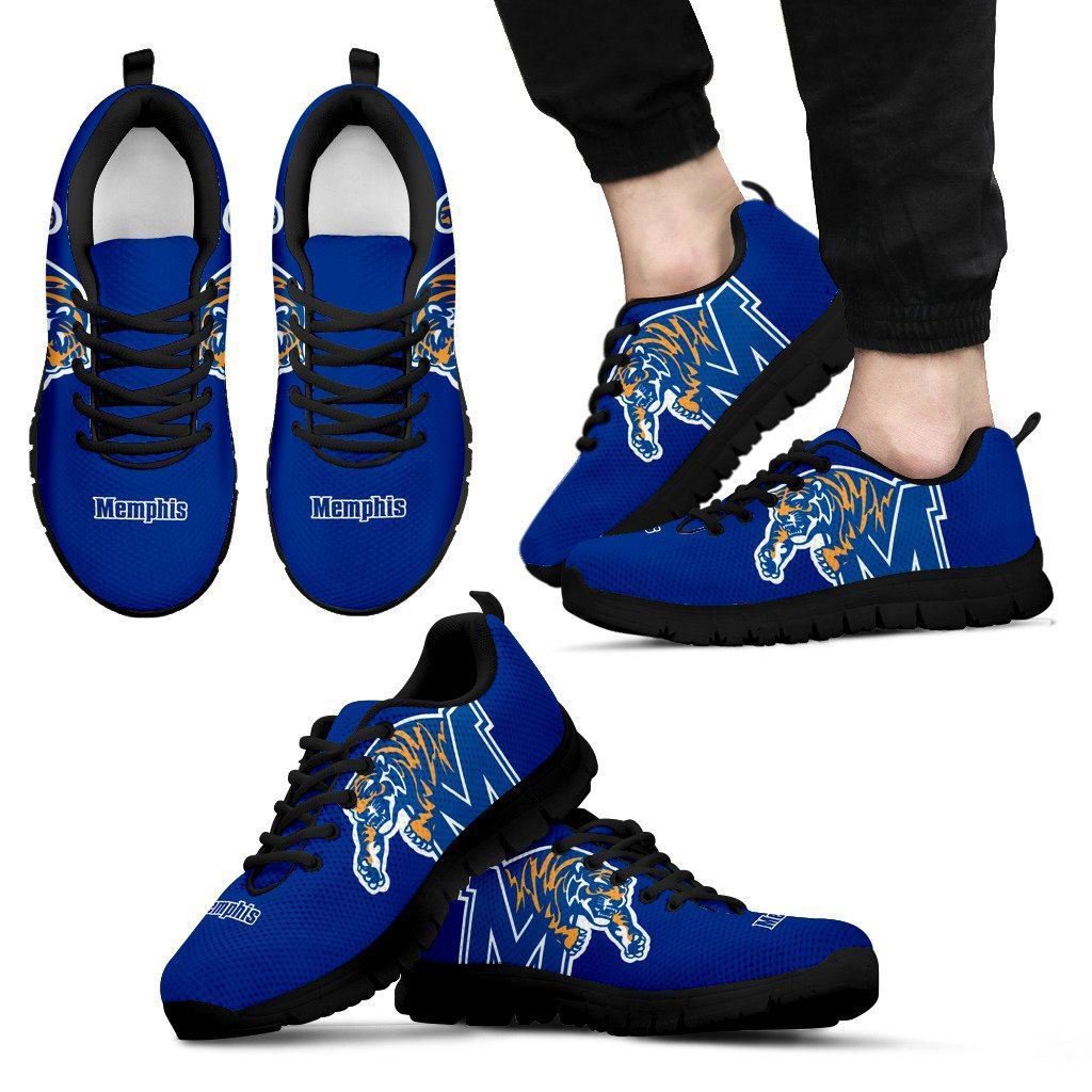 Memphis Tigers NCAA Fan Custom Unofficial Running Black Shoes Sneakers