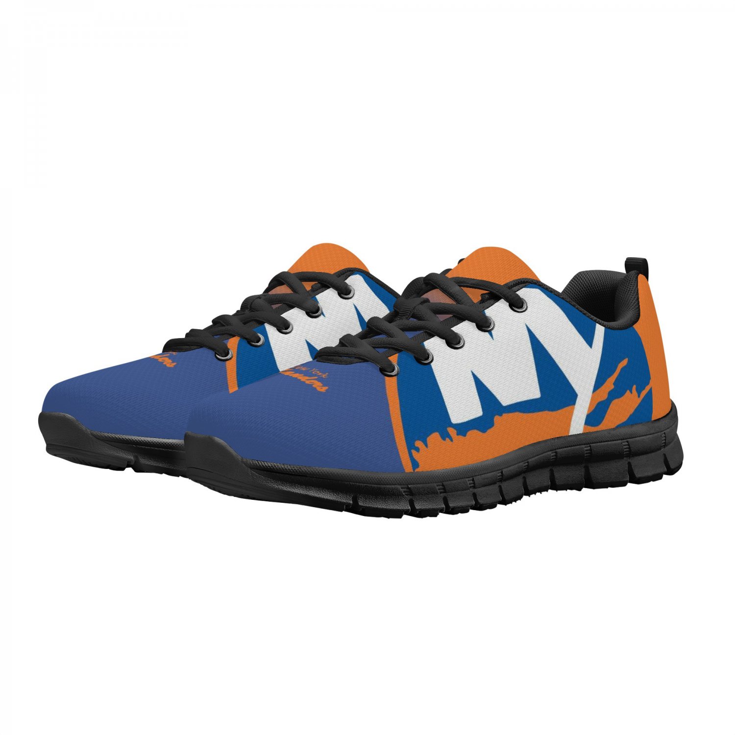 New York Islanders Kids Shoes sneakers Fan Unofficial Running Shoes, sneakers Black or White Sole
