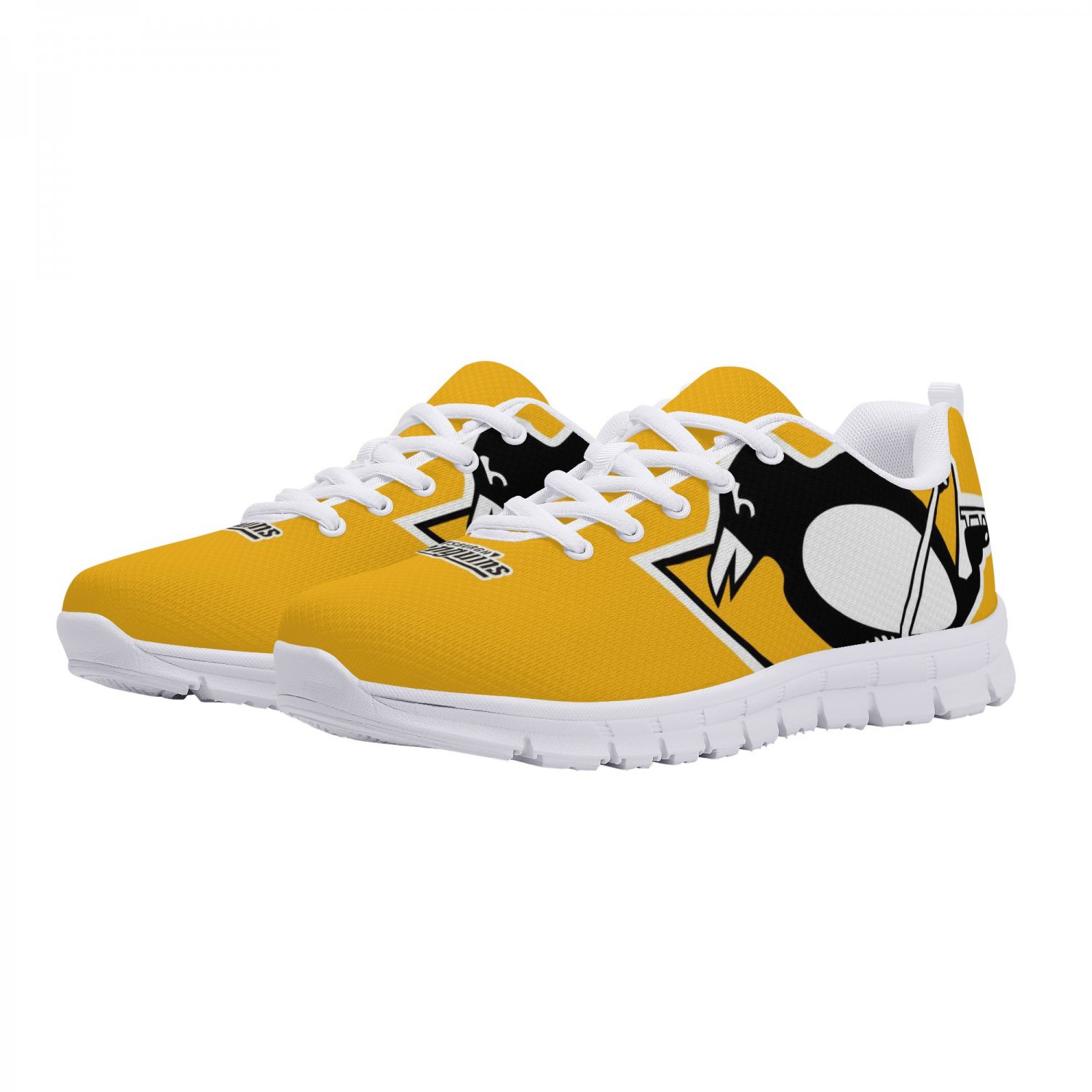 Pittsburgh Penguins Kids Shoes sneakers Fan Unofficial Running Shoes, sneakers Black or White Sole