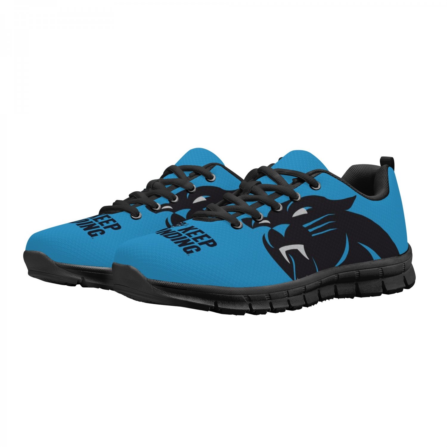 Carolina Panthers Kids Shoes sneakers Fan Unofficial Running Shoes, sneakers Black or White Sole