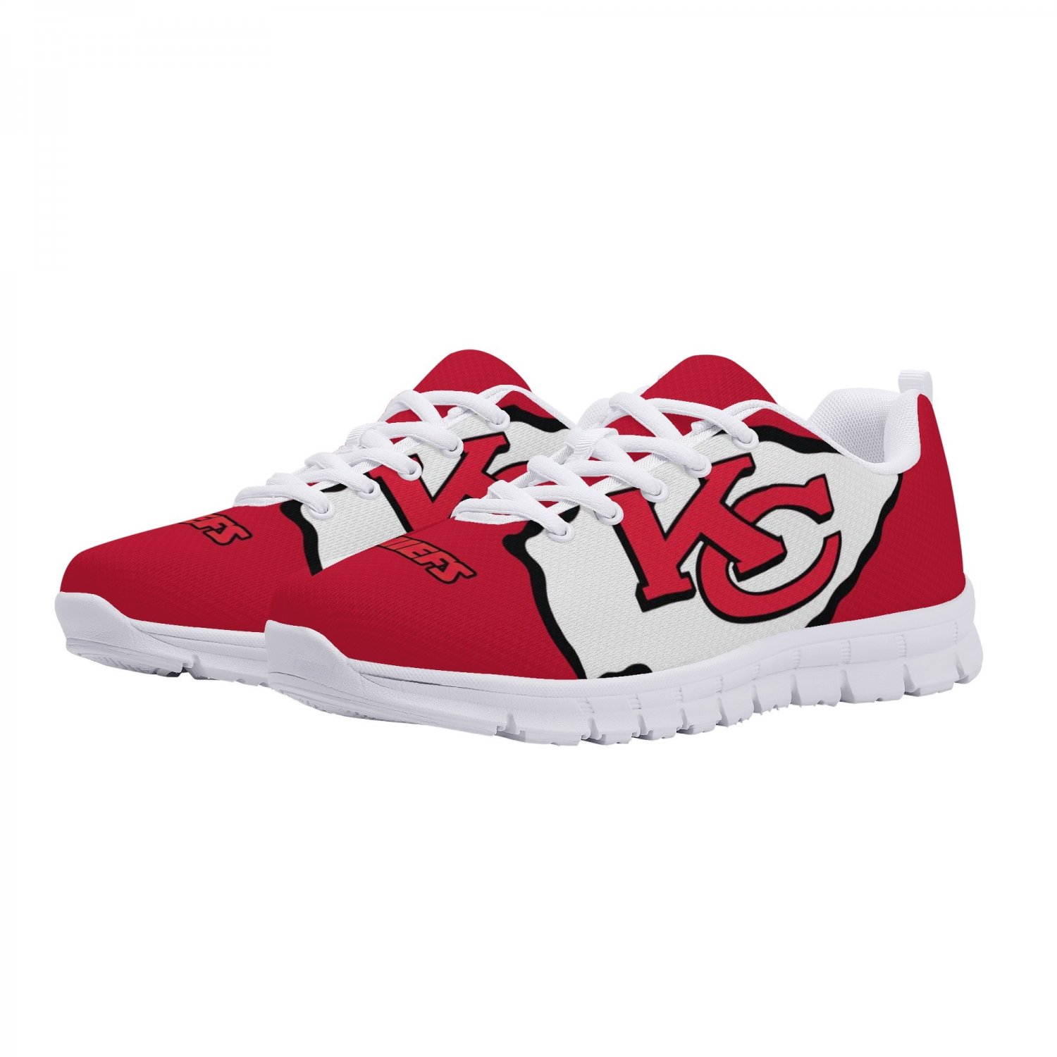 Kansas City Chiefs Men Shoes sneakers Fan Unofficial Running Shoes, sneakers white Sole