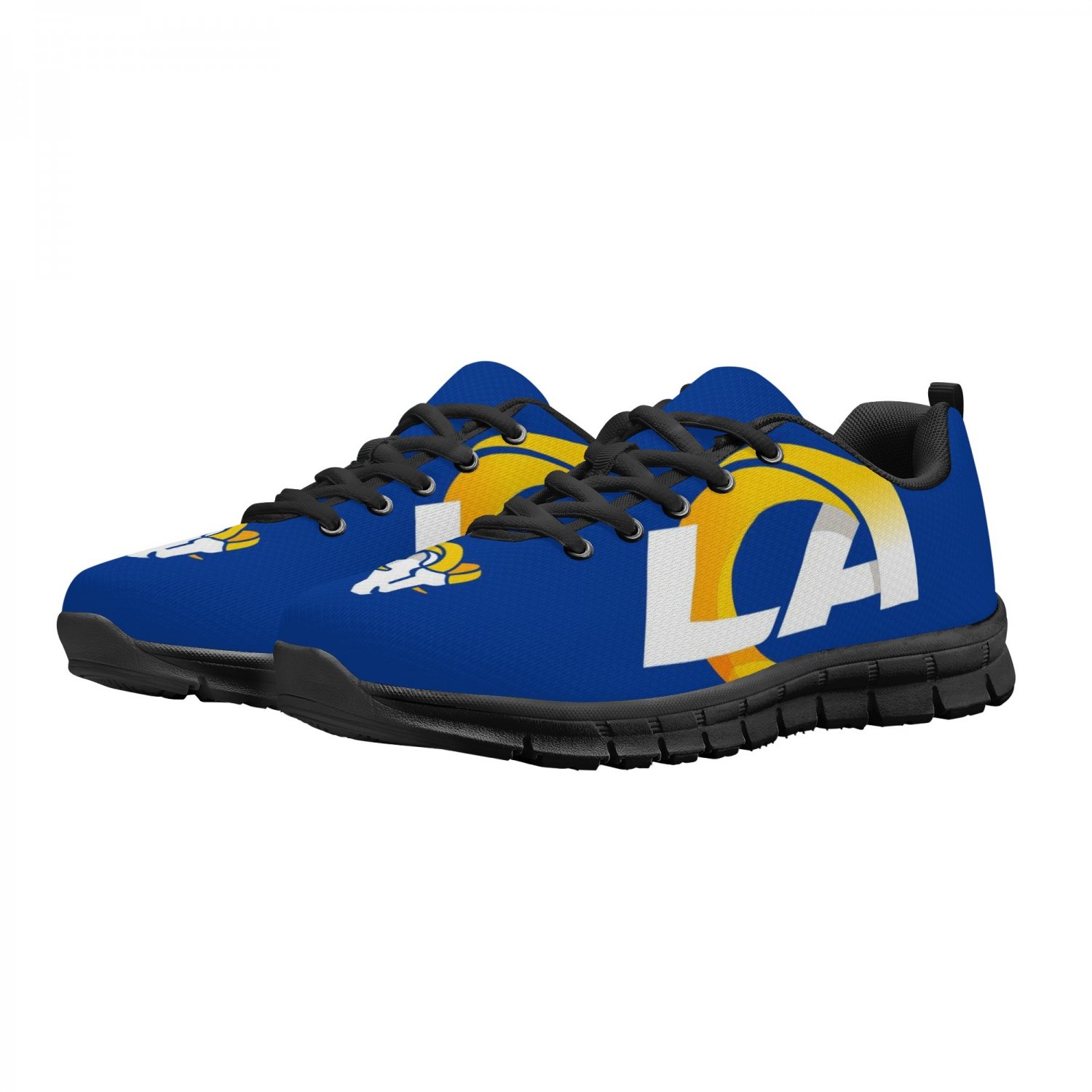 Los Angeles Rams Kids Shoes sneakers Fan Unofficial Running Shoes, sneakers Black or White Sole