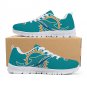 Miami Dolphins Women Shoes sneakers Fan Unofficial Running Shoes, sneakers Black or White Sole