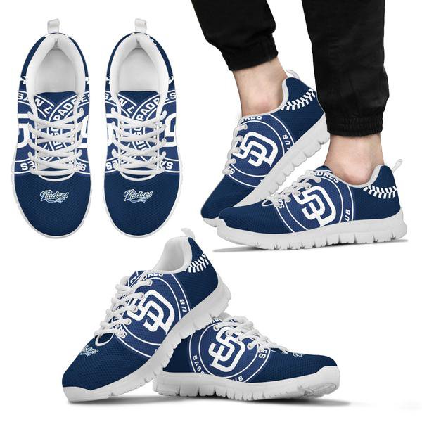 San Diego Padres Men Shoes sneakers Fan Unofficial Running Shoes, sneakers white Sole