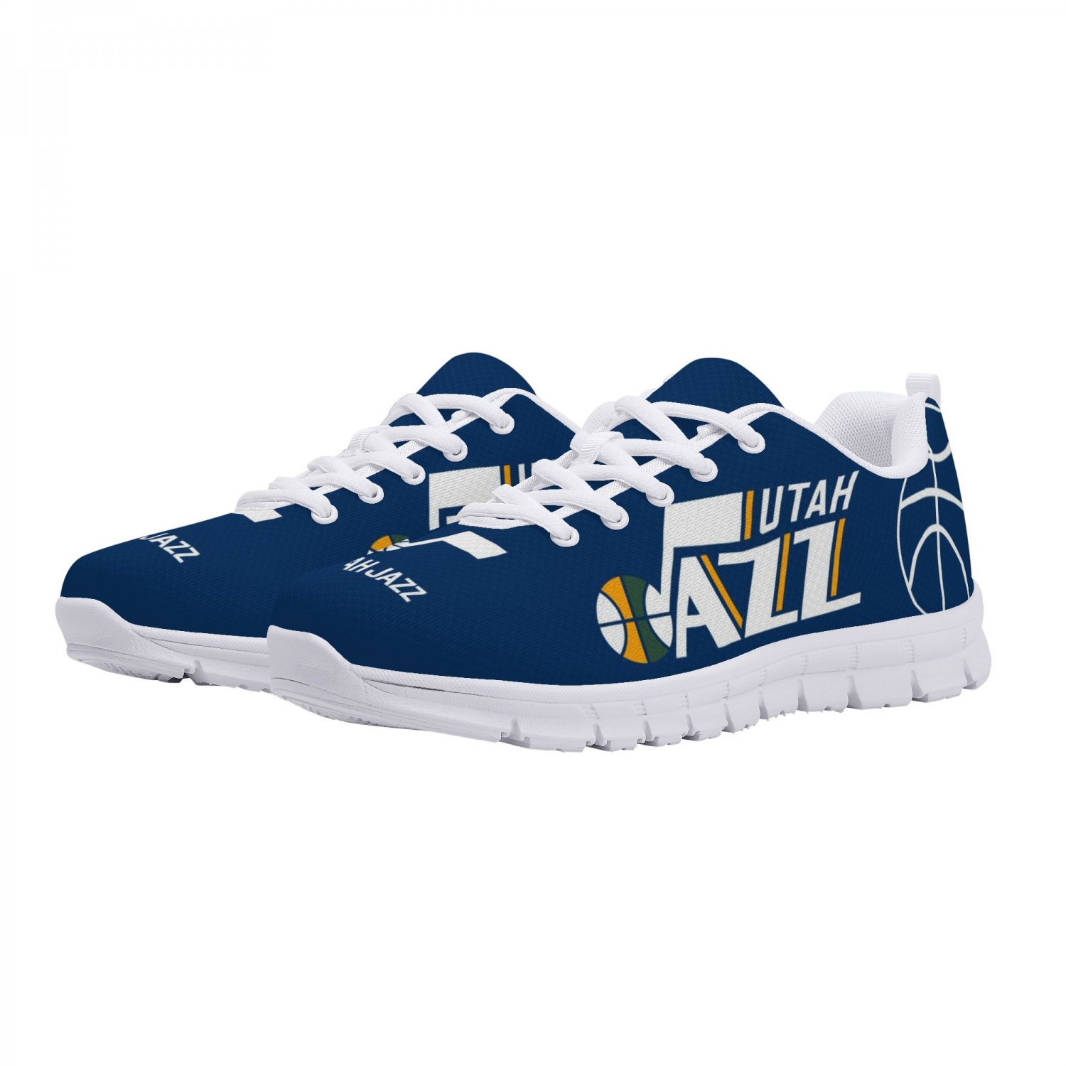 Utah Jazz Men Shoes sneakers Fan Unofficial Running Shoes, sneakers white Sole