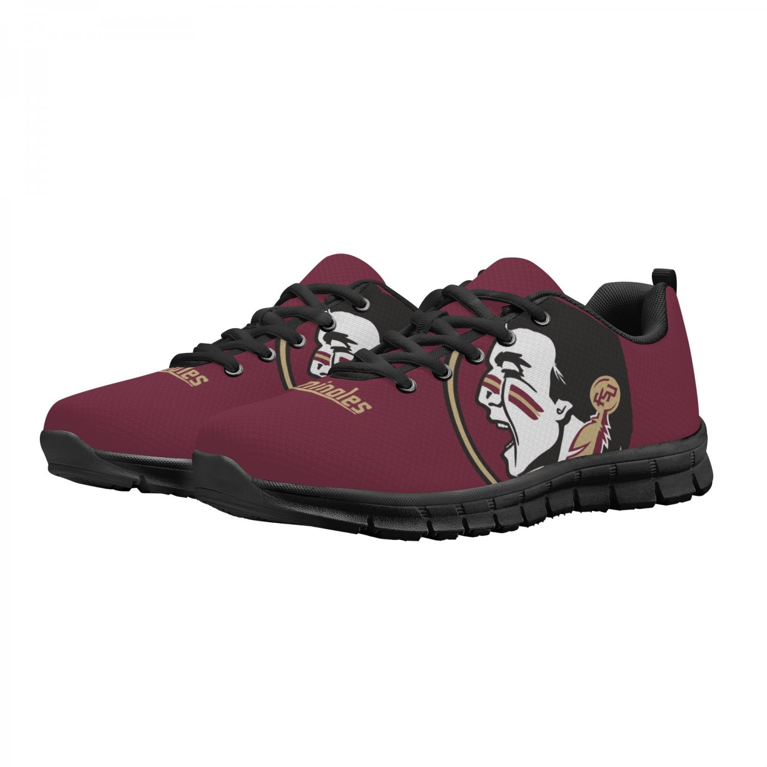 Florida State Seminoles Kids Shoes sneakers Unofficial Running Shoes, sneakers Black or White Sole