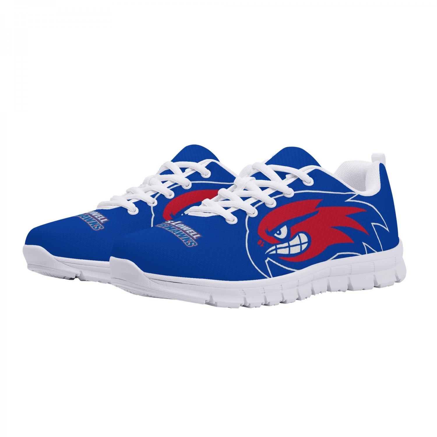 UMass Lowell River Hawks Women Shoes sneakers Fan Running Shoes, sneakers Black or White Sole