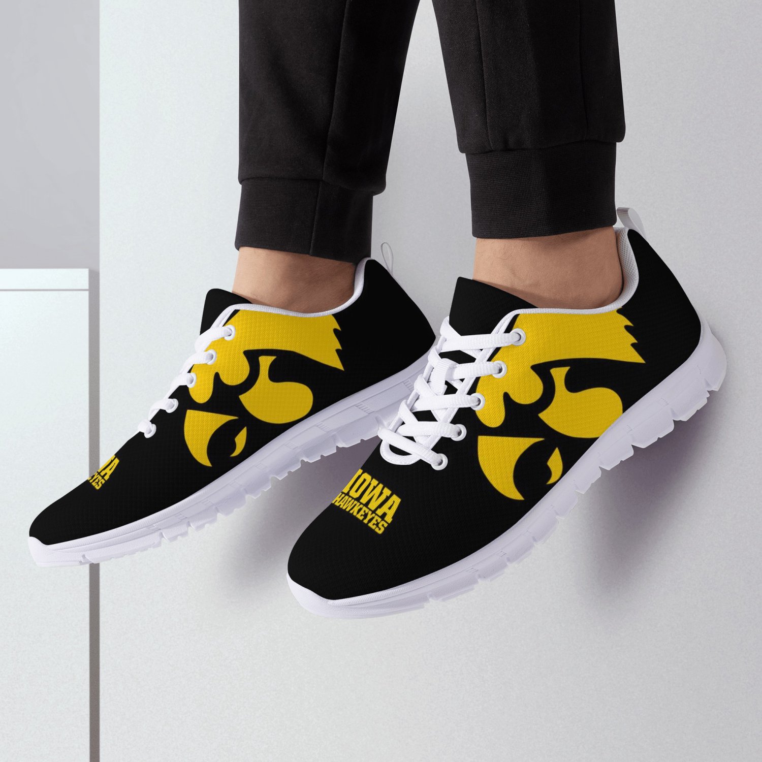 Iowa Hawkeyes Men Shoes sneakers Fan Unofficial Running Shoes, sneakers white Sole