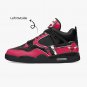 Chicago Bulls High-Top Men Sneakers, Handcrafted Sports Fan Shoes, Stylish Footwear, AJ4 Style