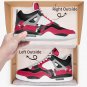 Chicago Bulls High-Top Men Sneakers, Handcrafted Sports Fan Shoes, Stylish Footwear, AJ4 Style