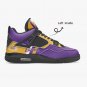 Los Angeles Lakers Women High-Top Sneakers, Handcrafted Fan Shoes, Stylish Footwear, AJ4 Style