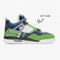 Seattle Seahawks High-Top Men Sneakers, Handcrafted Sports Fan Shoes, Stylish Footwear, AJ4 Style
