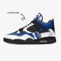 Los Angeles Dodgers High-Top Men Sneakers, Handcrafted Sports Fan Shoes, Stylish Footwear, AJ4 Style