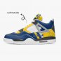 Michigan Wolverines Women High-Top Sneakers, Handcrafted Fan Shoes, Stylish Footwear, AJ4 Style