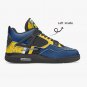 Michigan Wolverines Women High-Top Sneakers, Handcrafted Fan Shoes, Stylish Footwear, AJ4 Style