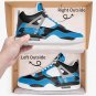 Carolina Panthers High-Top Men Sneakers, Handcrafted Sports Fan Shoes, Stylish Footwear, AJ4 Style