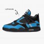 Carolina Panthers High-Top Men Sneakers, Handcrafted Sports Fan Shoes, Stylish Footwear, AJ4 Style