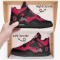 Ohio State Buckeyes High-Top Men Sneakers, Handcrafted Sports Fan Shoes, Stylish Footwear, AJ4 Style