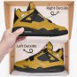 Pittsburgh Steelers High-Top Men Sneakers, Handcrafted Sports Fan Shoes, Stylish Footwear, AJ4 Style