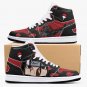 Itachi Ninja Manga Inspired Custom Men High-Top Shoes, Red and Black Akatsuki Sneakers Fan-Made