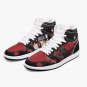 Itachi Ninja Manga Inspired Custom Men High-Top Shoes, Red and Black Akatsuki Sneakers Fan-Made