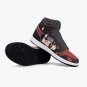 Itachi Ninja Manga Inspired Custom Women High-Top Shoes, Red and Black Akatsuki Sneakers Fan-Made