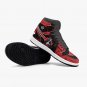 Itachi Ninja Manga Inspired Custom Men High-Top Shoes, Red and Black Akatsuki Sneakers Fan-Made