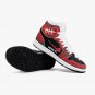 Jutsu It Men High-Top Sneakers, Custom Manga-Inspired Kicks, Bold Ninja Red & Black Shoes