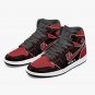 Jutsu It Women High-Top Sneakers, Custom Manga-Inspired Kicks, Bold Ninja Red & Black Shoes