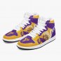 Kobe Bryant Lakers High-Top Men Sneakers, Handcrafted Sports Fan Shoes, Stylish Footwear, AJ4 Style